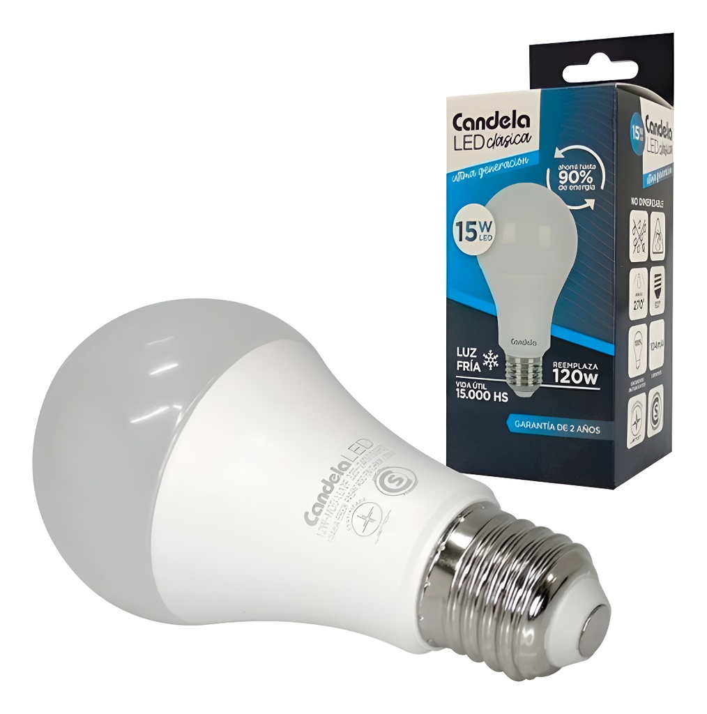 LAMPARA LED A60 15W LD E27 - CANDELA - 6796