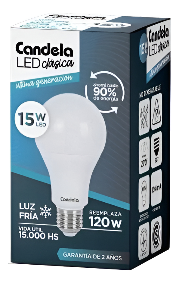 LAMPARA LED A60 15W LD E27 - CANDELA - 6796