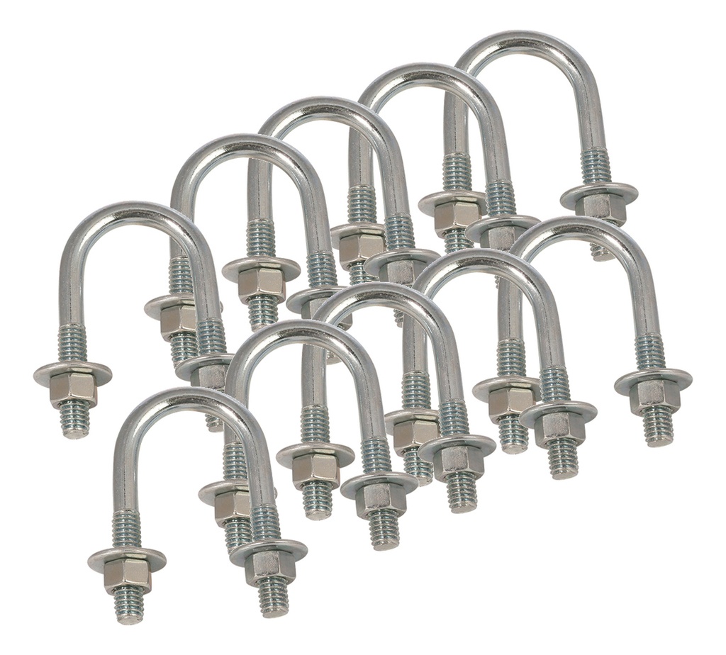ABRAZADERA U-BOLT 1/4" X 1 1/2" GALV.