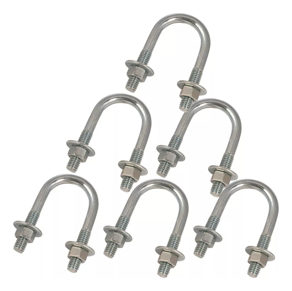 ABRAZADERA U-BOLT 1/4" X 1 1/2" GALV.