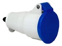 Ficha Hembra 2x 16amp + Tierra Azul Newkon Steck N3056