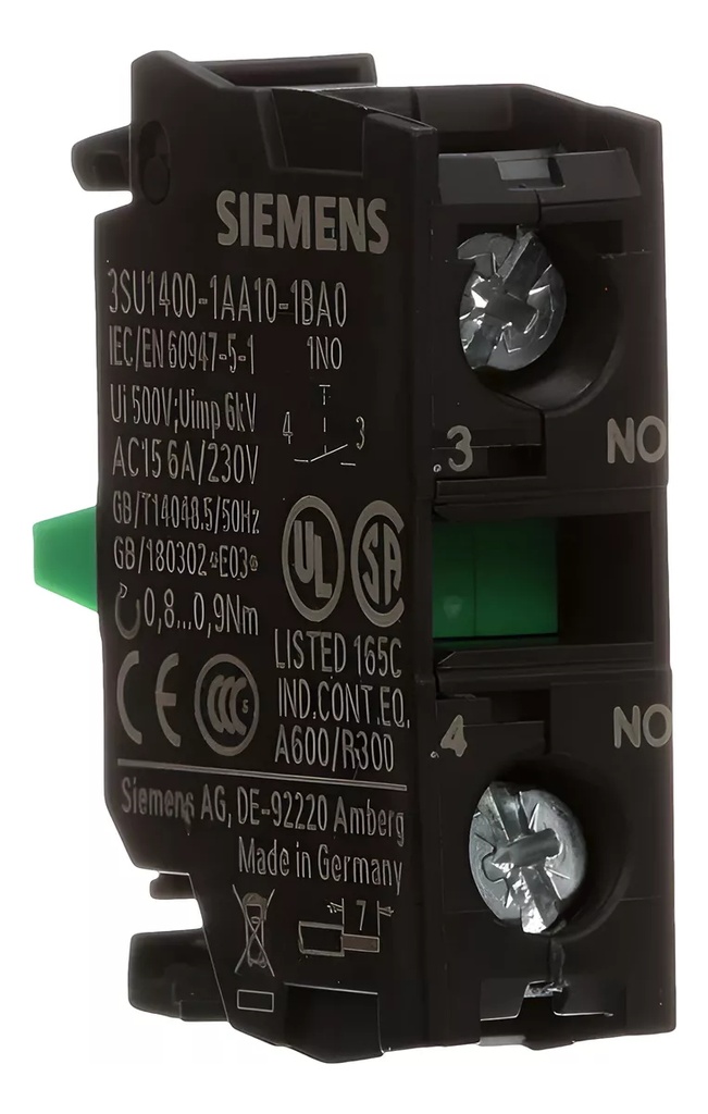 BLOQUE CONTACTO 1NA SIEMENS - 3SU1400-1AA10-1BA0