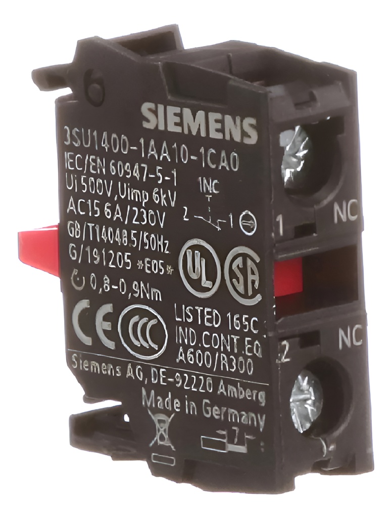 BLOQUE CONTACTO 1NC SIEMENS - 3SU1400-1AA10-1CA0