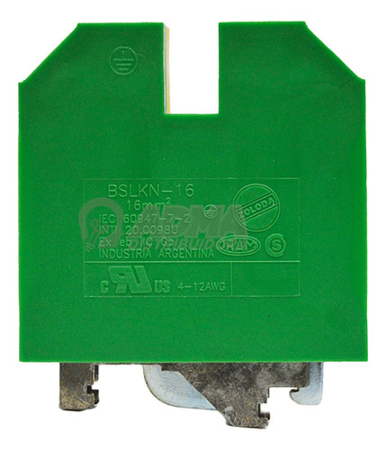 BORNE DE PUESTA A TIERRA 16 MM ZOLODA - BSLKN-16