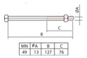 BULON 1/2X125MM MN49 - MN49