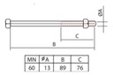 BULON 1/2X89MM MN60 - MN60