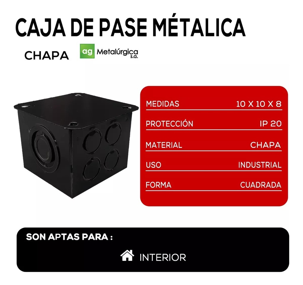 CAJA DERIVACION Hº 10X10X10 LIV. PINT - AGHDEL301