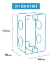 Caja Embutir Pvc Rectangular - 01103 Star Box