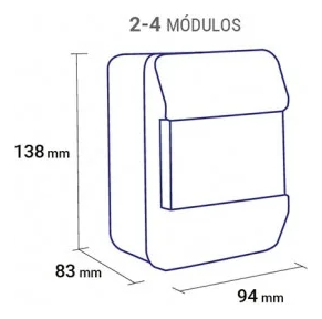 CAJA P/TERMICA PVC EXT. 2-4 MOD - 902