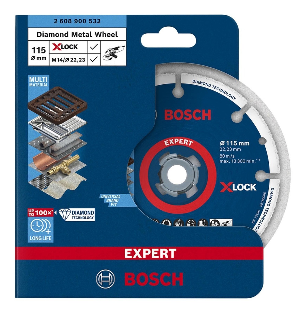 DISCO DIAMANTADO X-LOCK115MMX22.23 BOSCH - 2608900532