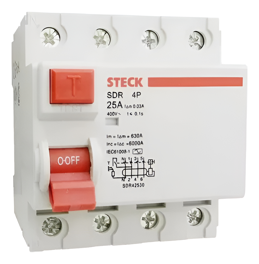 DISYUNTOR 4X25A 30MA 400V STECK - SDR42530
