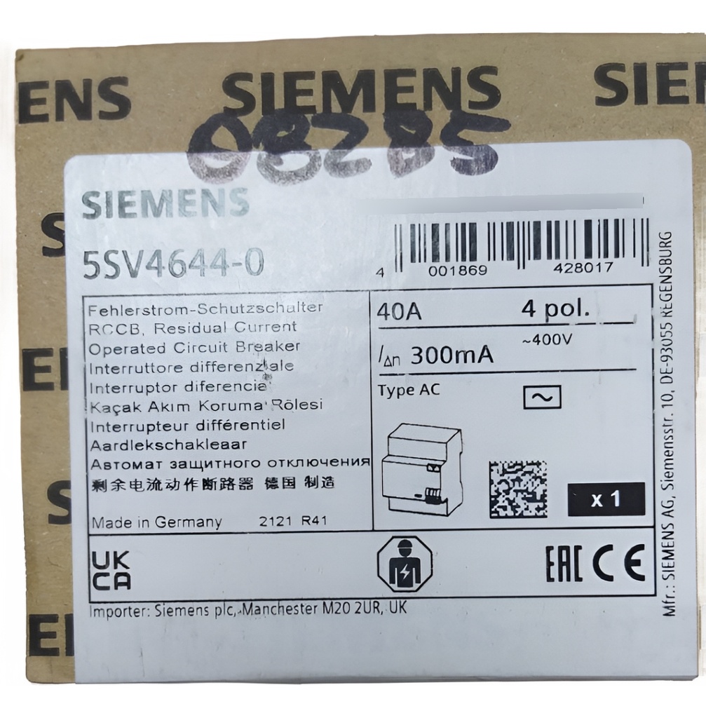 DISYUNTOR 4X40A 300MA AC SIEMENS - 5SV4644-0