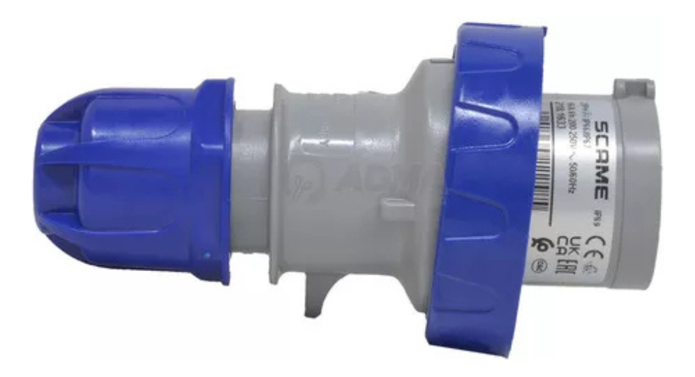 FICHA 2P+T 63A 220V 6H OPTIMA  IP67 SCAME - 218-6333