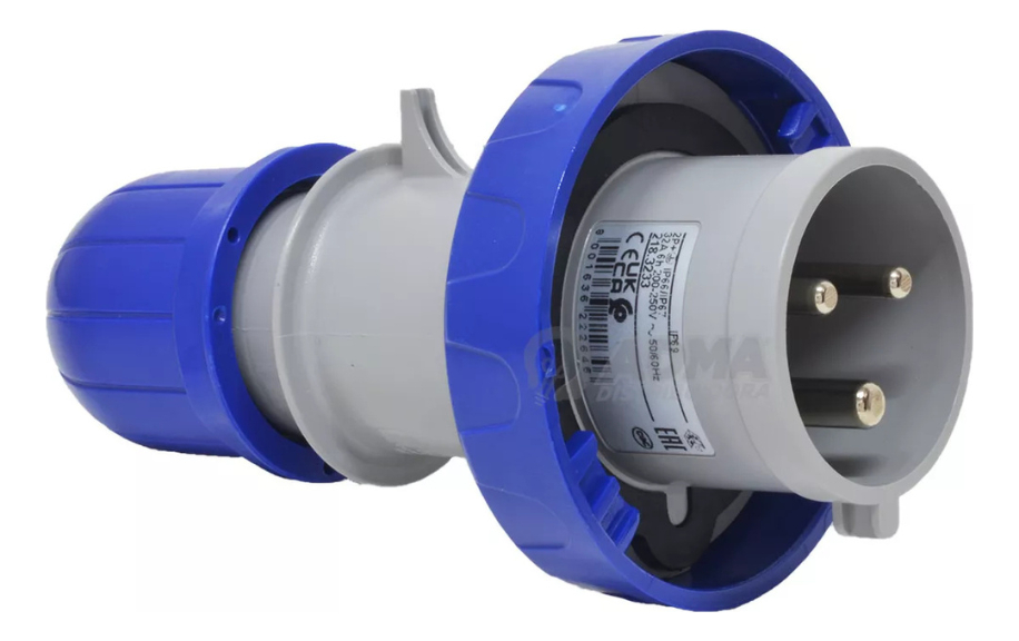 FICHA 2P+T 63A 220V 6H OPTIMA  IP67 SCAME - 218-6333