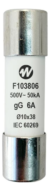FUSIBLE CERAMICO 10X38MM.  6A GL BAW - F103806