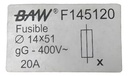 FUSIBLE CERAMICO 14X51MM 20A GL. BAW - F145120