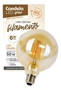 LAMPARA FILAMENTO GLOBO 6W A60 AMBAR E27 - CANDELA - 6808