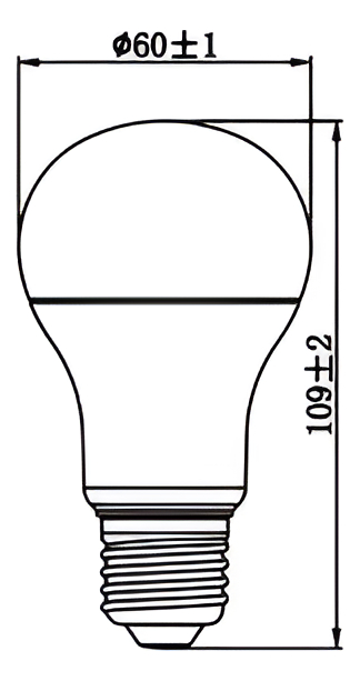 LAMPARA LED A60 12W FRIA CANDIL - LE27-ECA60012-65