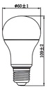 LAMPARA LED A60 12W FRIA CANDIL - LE27-ECA60012-65