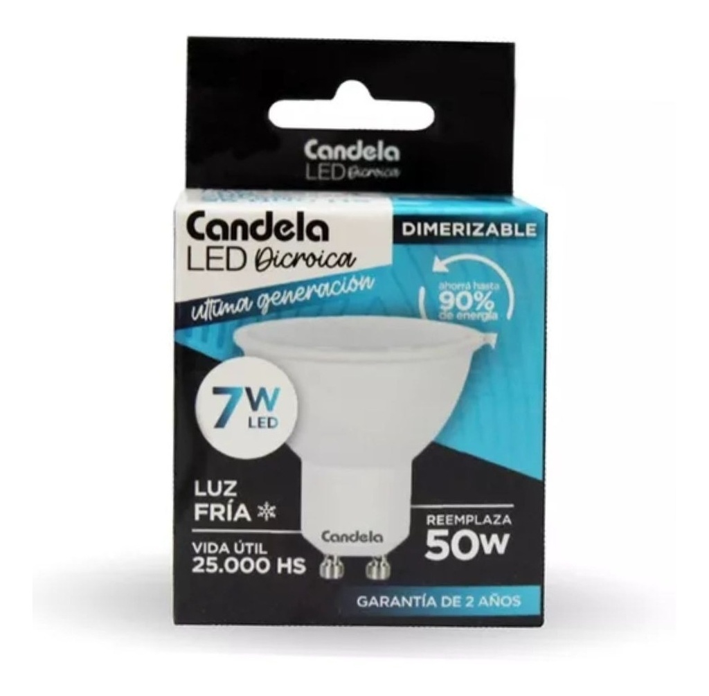 LAMPARA LED DICROICA DIMER 7W LD GU10 - CANDELA - 6815