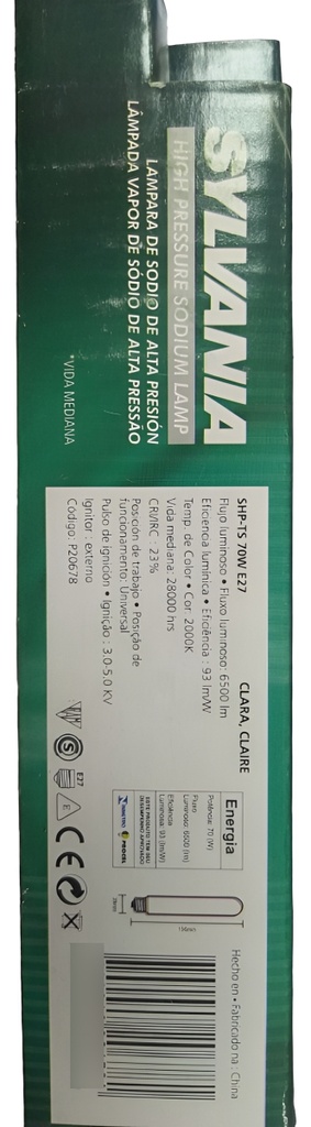 Lampara De Sodio Tubular E27 Shp-ts 70w  Sylvania