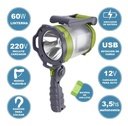 LINTERNA LED PORTATIL RECARGABLE 60W USB ATOMLUX - 60SN