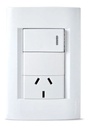 LLAVE CIVIL 1 PUNTO Y TOMA BLANCO KALOP - KL40754