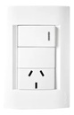 Llave De Luz Armada 1 Punto Y Toma Blanco Kalop