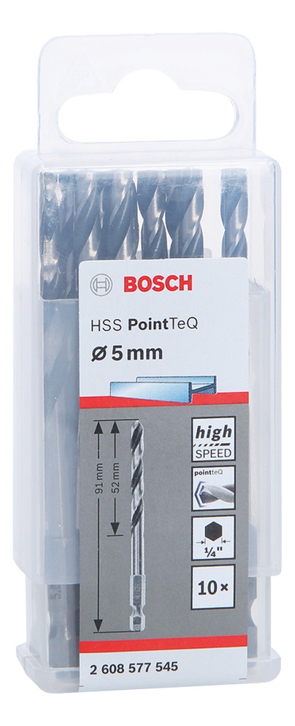 MECHA HSS  5MM METAL X 10 U BOSCH - 2608577545