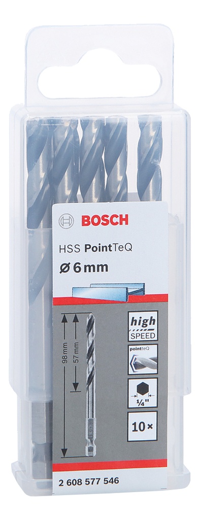 MECHA HSS  6MM METAL X 10 U BOSCH - 2608577546