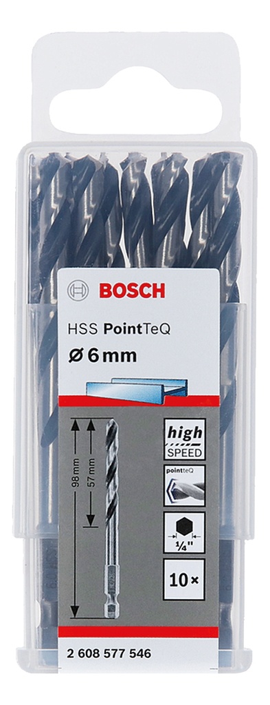 MECHA HSS  6MM METAL X 10 U BOSCH - 2608577546