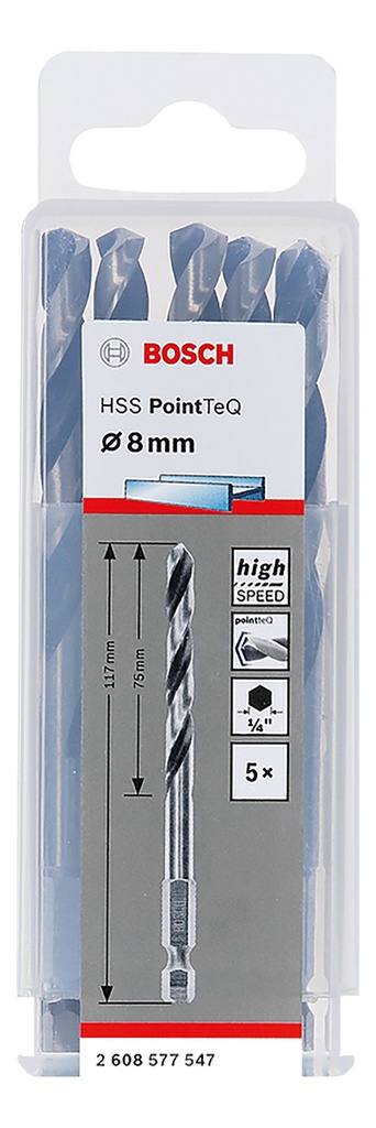 MECHA HSS  8MM METAL X 5 U BOSCH - 2608577547