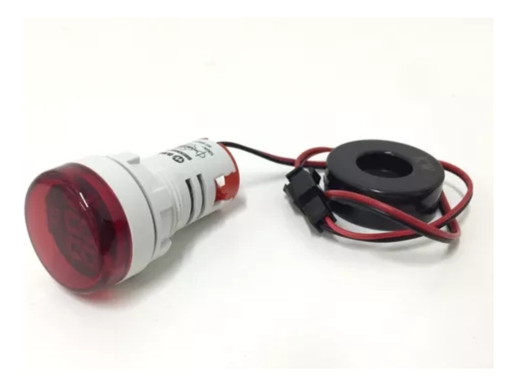 MINI VOLTIMETRO 22MM 80-500VCA ROJO BAW - B8EKW4S-100