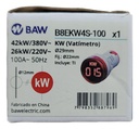 MINI VOLTIMETRO 22MM 80-500VCA ROJO BAW - B8EKW4S-100