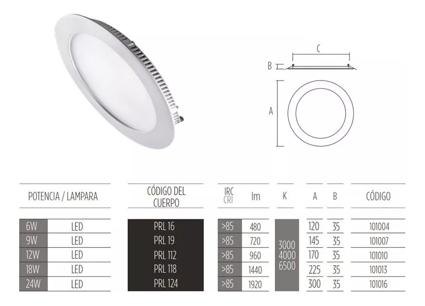 PANEL LED EMBUTIDO RED. 24W 4000K NOVALUCCE - 83562/101016