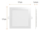 PANEL LED EMBUTIR CUADRADO 12W LD - CANDELA - 6825
