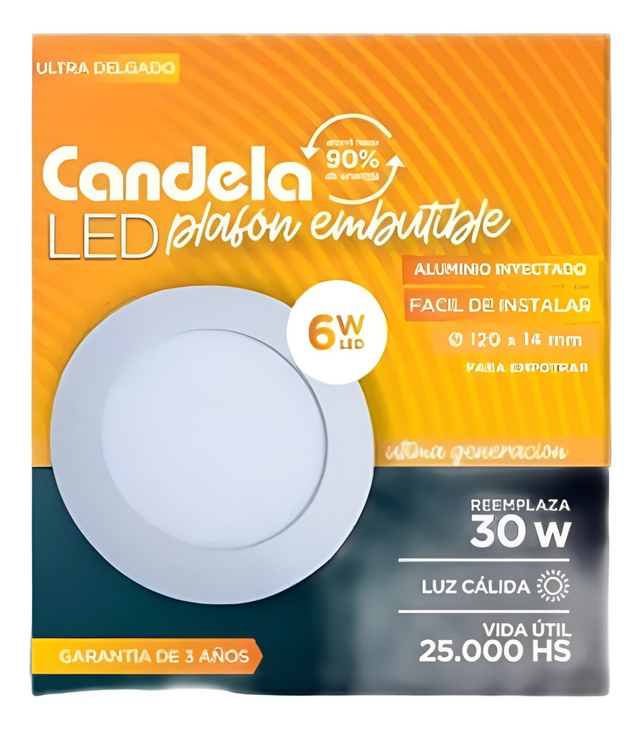 PANEL LED EMBUTIR REDONDO  6W LD - CANDELA - 6817