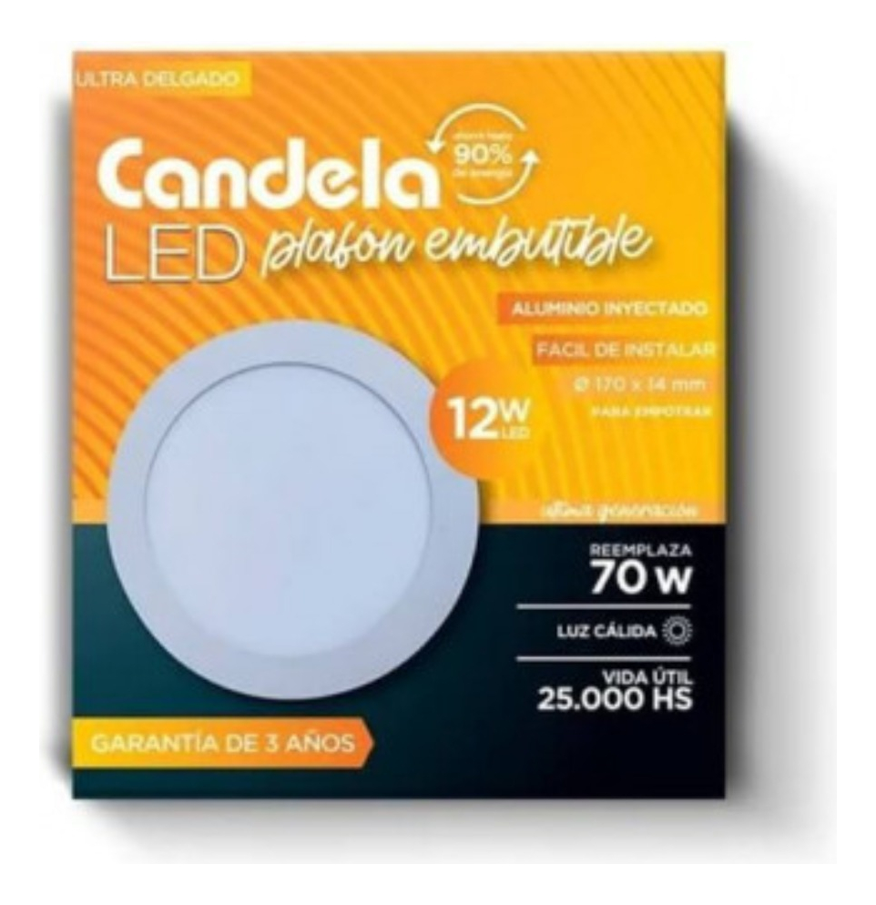 PANEL LED EMBUTIR REDONDO 12W LD - CANDELA - 6819