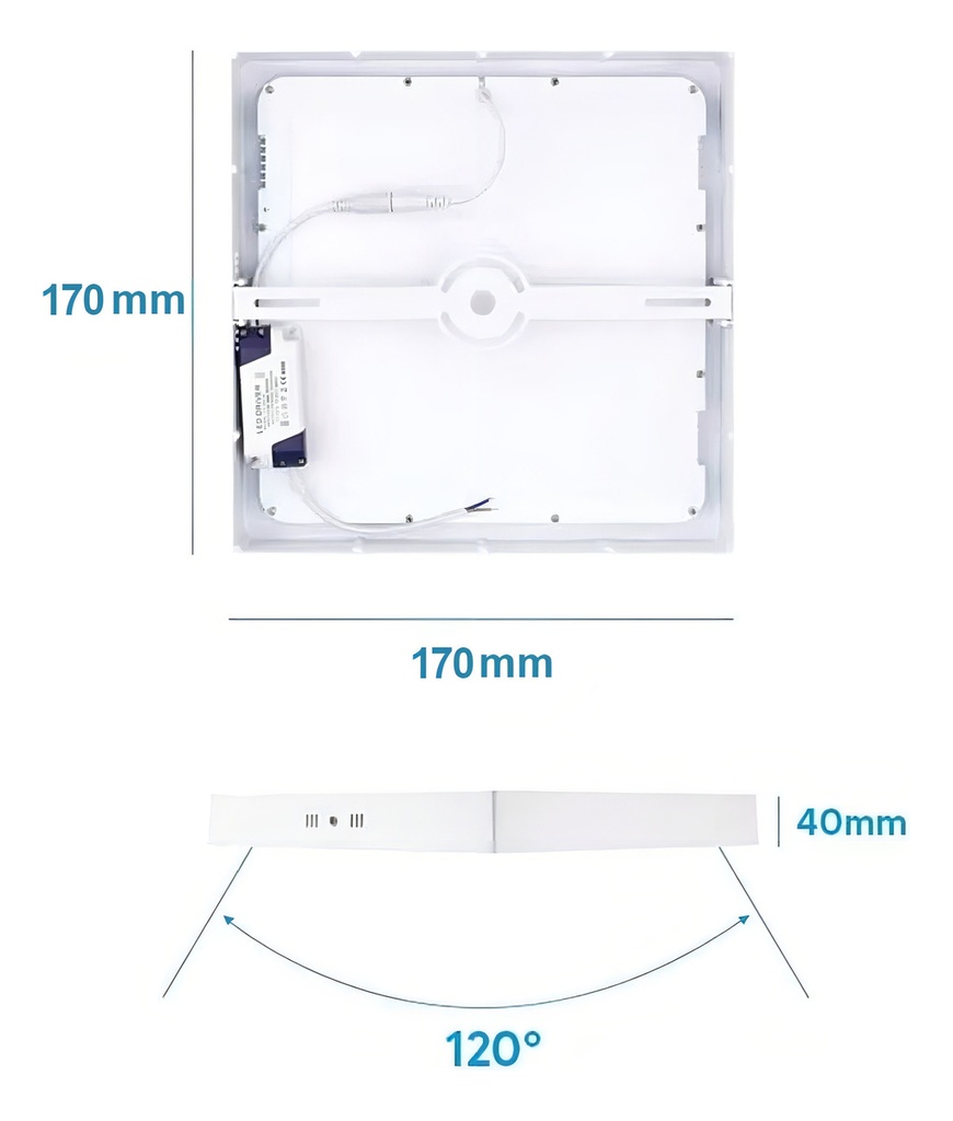 PLAFON LED CUADRADO 12W LD - CANDELA - 6837