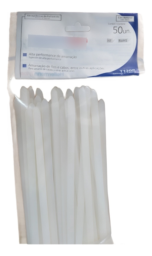 PRECINTO NATURAL  390 X 7,6 MM X 50 U HELLERMANN - T120R NA