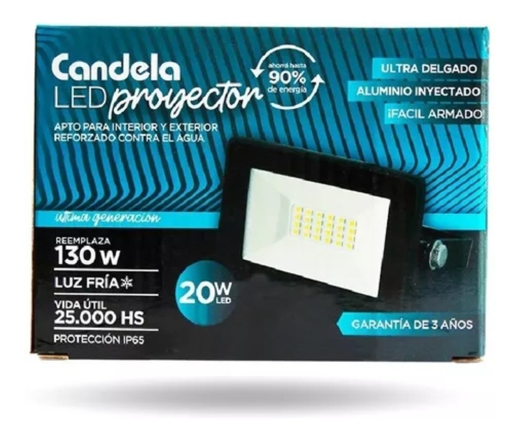 Reflector Led Exterior 20w Proyector Multiled Alta Potencia