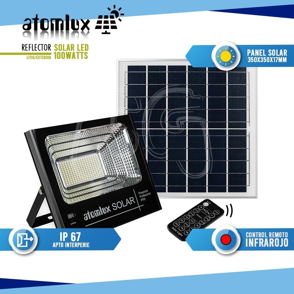 PROYECTOR LED SOLAR 100W ATOMLUX - SOLAR100W