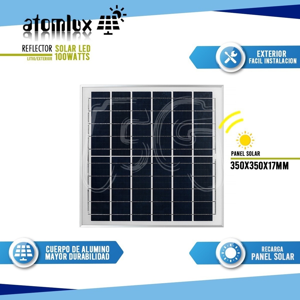 PROYECTOR LED SOLAR 100W ATOMLUX - SOLAR100W