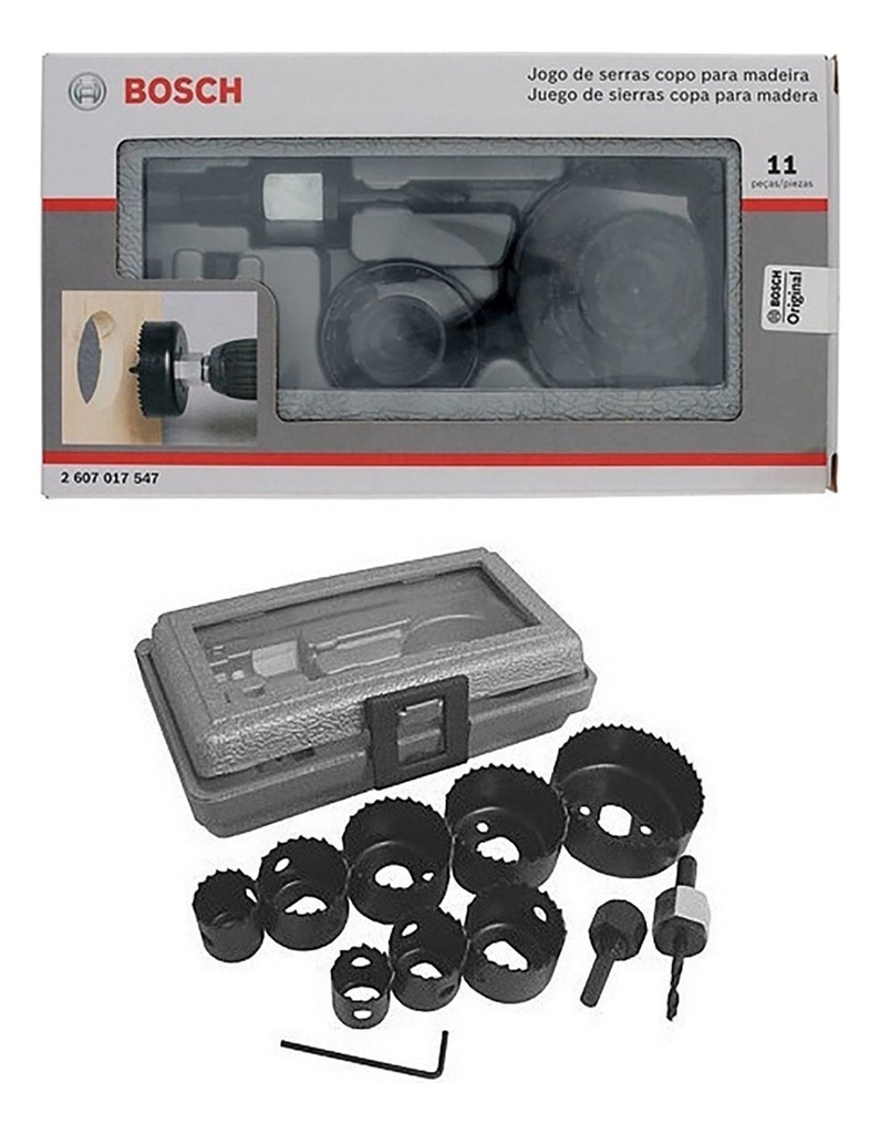 SET SIERRAS COPAS MADERA 11 PZA BOSCH - 2607017547