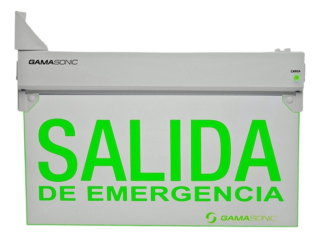 SEÑALIZADOR LED F. TRANSP. "SALIDA EMERGENCIA" GAMASONIC - GX-05CSPSE