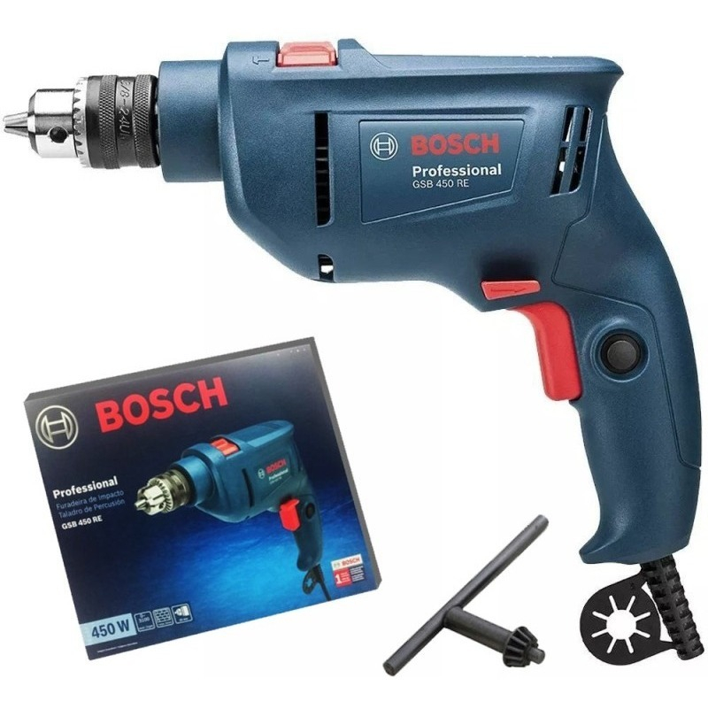 TALADRO PERCUTOR REV. 450W 10MM GSB 450 BOSCH - 06011B50H0