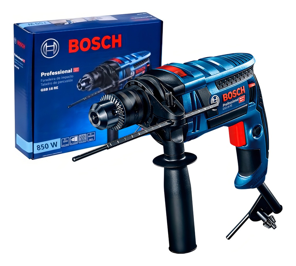TALADRO PERCUTOR REV. 850W 13MM GSB 16 RE BOSCH - 06012B90H0