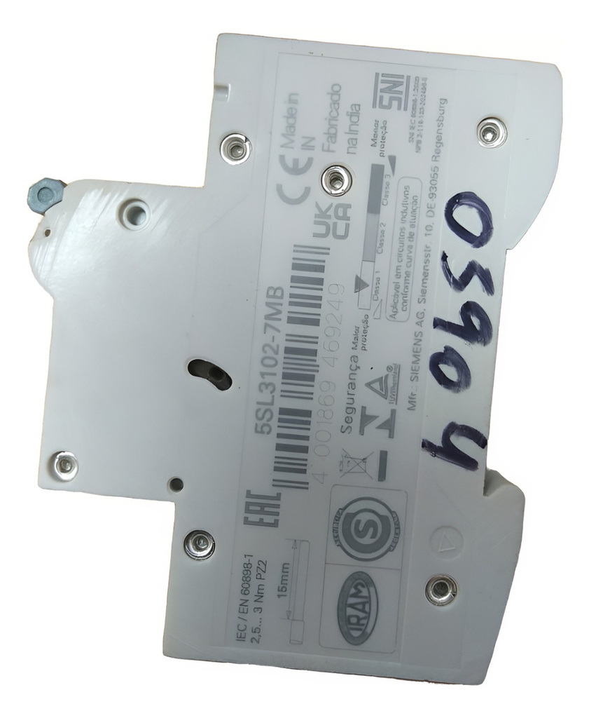 TERMICA 1X2A 4,5KA C SIEMENS - 5SL3102-7MB