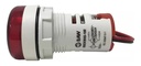 MINI VOLTIMETRO 22MM 80-500VCA ROJO BAW - B8EKW4S-100