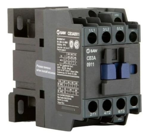 CONTACTOR 3P   9A 1NA+1NC 220VCA BAW - CB3A0911M7
